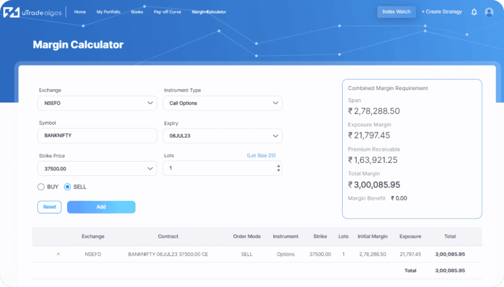 Integrated Margin Calculator